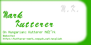 mark kutterer business card